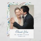 ブルーボーアステカホウォーター色 |ありがとうございます サンキューカード (正面/裏面)