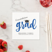 ブルーボーイおめでとう2018年卒業クラス スタンダードカクテルナプキン (インサイチュ)