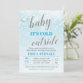 ブルーボーイのウィンターベイビーシャワー Baby It's Cold Outside 招待状 (スタンド正面)