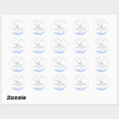 ブルーボーイのベビーシャワー Twinkle Twinkle Little Star ラウンドシール (シート)