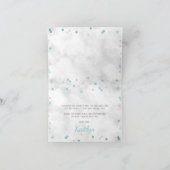 ブルーボーイの冬のクリスマスベビーシャワーありがとう サンキューカード (内部)