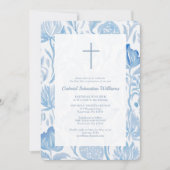 ブルーボーイエレガントファースト聖餐式 招待状 (正面)