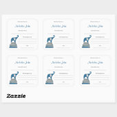 ブルーボーイエレファントオンブックスブックプレート スクエアシール (シート)