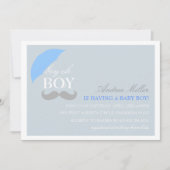 ブルーボーイオーボーイベビーシャワー招待状 招待状 (正面)