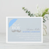 ブルーボーイオーボーイベビーシャワー招待状 招待状 (スタンド正面)