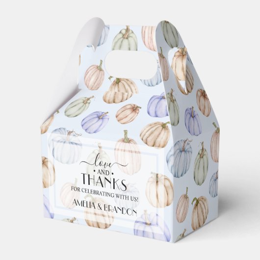 ブルーボーイカボチャ赤ちゃんシャワー大きなお気に入りボックス フェイバーボックス (正面サイド)