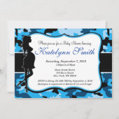 ブルーボーイカモフラージュベビーシャワー招待状 招待状 (正面)