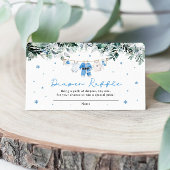 ブルーボーイクリスマスサンタベビーシャワーおむつラッフル エンクロージャーカード