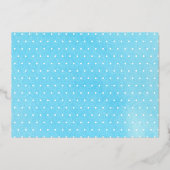 ブルーボーイクロスフォトバプテスマサンキューカード 箔招待状 (裏面)