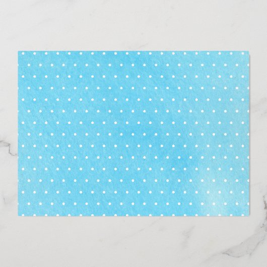 ブルーボーイクロスフォトバプテスマサンキューカード 箔招待状 (裏面)