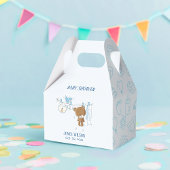 ブルーボーイクロセスラインぶら下がったのロープベビーシャワー フェイバーボックス