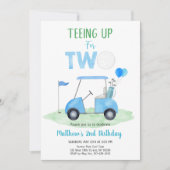 ブルーボーイゴルフセカンド誕生日 招待状 (正面)