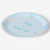 ブルーボーイスウィートワン誕生日プレート ペーパープレート (アングル)