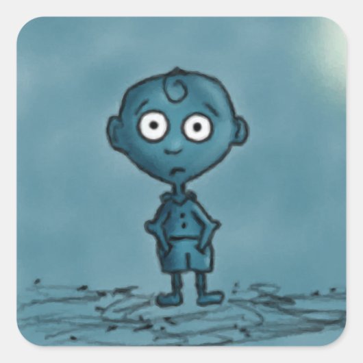 ブルーボーイステッカー スクエアシール (正面)