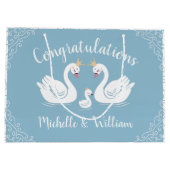 ブルーボーイスワン赤ちゃんシャワー ラージペーパーバッグ (裏面)