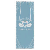 ブルーボーイスワン赤ちゃんシャワー ワインギフトバッグ (正面)