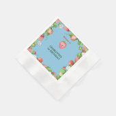 ブルーボーイズのベリースウィート最初の誕生日へようこそ 縁ありカクテルナプキン (角)