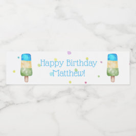 ブルーボーイズアイスの誕生日パーティー ペットボトルラベル