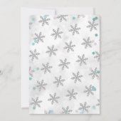 ブルーボーイズウィンタークリスマスベビーシャワー サンキューカード (裏面)