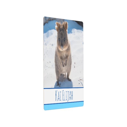 ブルーボーイズキッズクオッカビーチ パーソナライズされた メタルプリント (3/4)