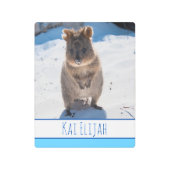 ブルーボーイズキッズクオッカビーチ パーソナライズされた メタルプリント (正面)