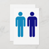 ブルーボーイズゲイ結婚ズLGBTQ サンキューカード (正面/裏面)