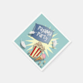 ブルーボーイズスリーポバーパジャマパーティーナプキン スタンダードカクテルナプキン (角)