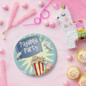 ブルーボーイズスリーポバーパジャマパーティー ペーパープレート (パーティー)