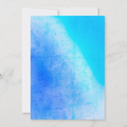 ブルーボーイズテディベアをテーマにした赤ちゃんシャワー 招待状 (裏面)