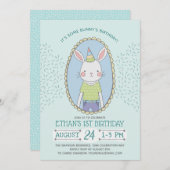 ブルーボーイズバニーバースデーパーティー 招待状 (正面/裏面)