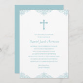ブルーボーイズバプテスマ/《キリスト教》洗礼式や命名式 招待状 (正面/裏面)