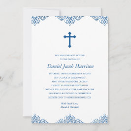 ブルーボーイズバプテスマ/《キリスト教》洗礼式や命名式 招待状