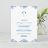 ブルーボーイズバプテスマ/《キリスト教》洗礼式や命名式 招待状 (スタンド正面)