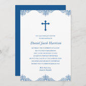 ブルーボーイズバプテスマ/《キリスト教》洗礼式や命名式 招待状 (正面/裏面)