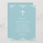 ブルーボーイズバプテスマ/《キリスト教》洗礼式や命名式 招待状 (正面/裏面)