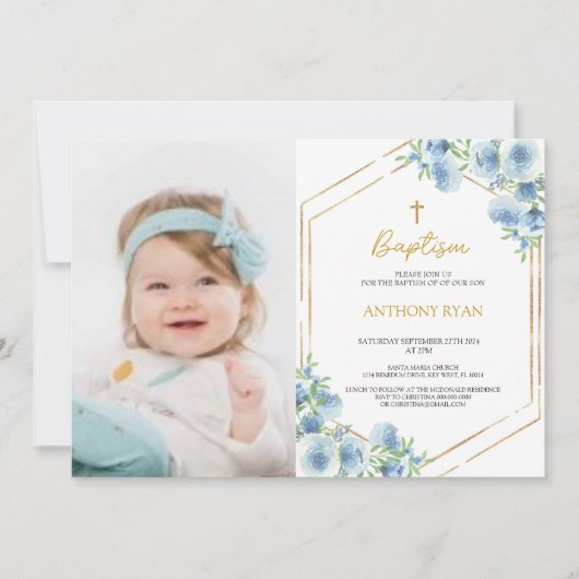 ブルーボーイズバプテスマ 招待状 (正面)