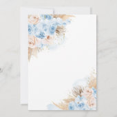 ブルーボーイズパンパスグラスベビーシャワー招待状 招待状 (裏面)