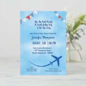 ブルーボーイズフライトベビーシャワー招待状 招待状 (スタンド正面)