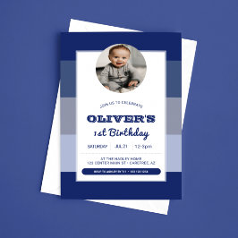 ブルーボーイズ写真第1誕生日 招待状