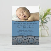 ブルーボーイズ写真誕生のお知らせ 案内状 (スタンド正面)