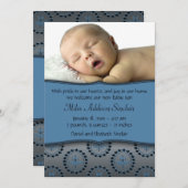 ブルーボーイズ写真誕生のお知らせ 案内状 (正面/裏面)