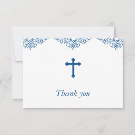 ブルーボーイズ洗礼/《キリスト教》洗礼式や命名式ありがとう サンキューカード