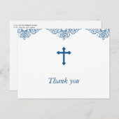 ブルーボーイズ洗礼/《キリスト教》洗礼式や命名式ありがとう ポストカード (正面/裏面)