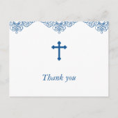 ブルーボーイズ洗礼/《キリスト教》洗礼式や命名式ありがとう ポストカード (正面)