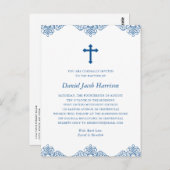 ブルーボーイズ洗礼/《キリスト教》洗礼式や命名式招待状 ポストカード (正面/裏面)