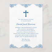 ブルーボーイズ洗礼/《キリスト教》洗礼式や命名式招待状 ポストカード (正面)