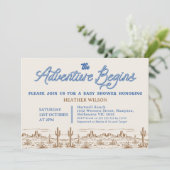 ブルーボーイズ荒野の冒険が赤ちゃんのシャワーを開始 招待状 (スタンド正面)