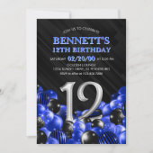 ブルーボーイズ12誕生日 招待状 (正面)