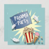 ブルーボーイズSLEEPOVERパジャマパーティの招待状 招待状 (正面/裏面)