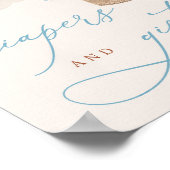 ブルーボーイテディベアベビーシャワーオムツ&ギフト ポスター (角)